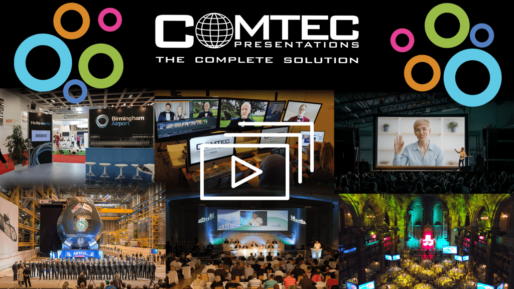 Corporate Live Event & Media Production Company UK Comtec Presentations History​